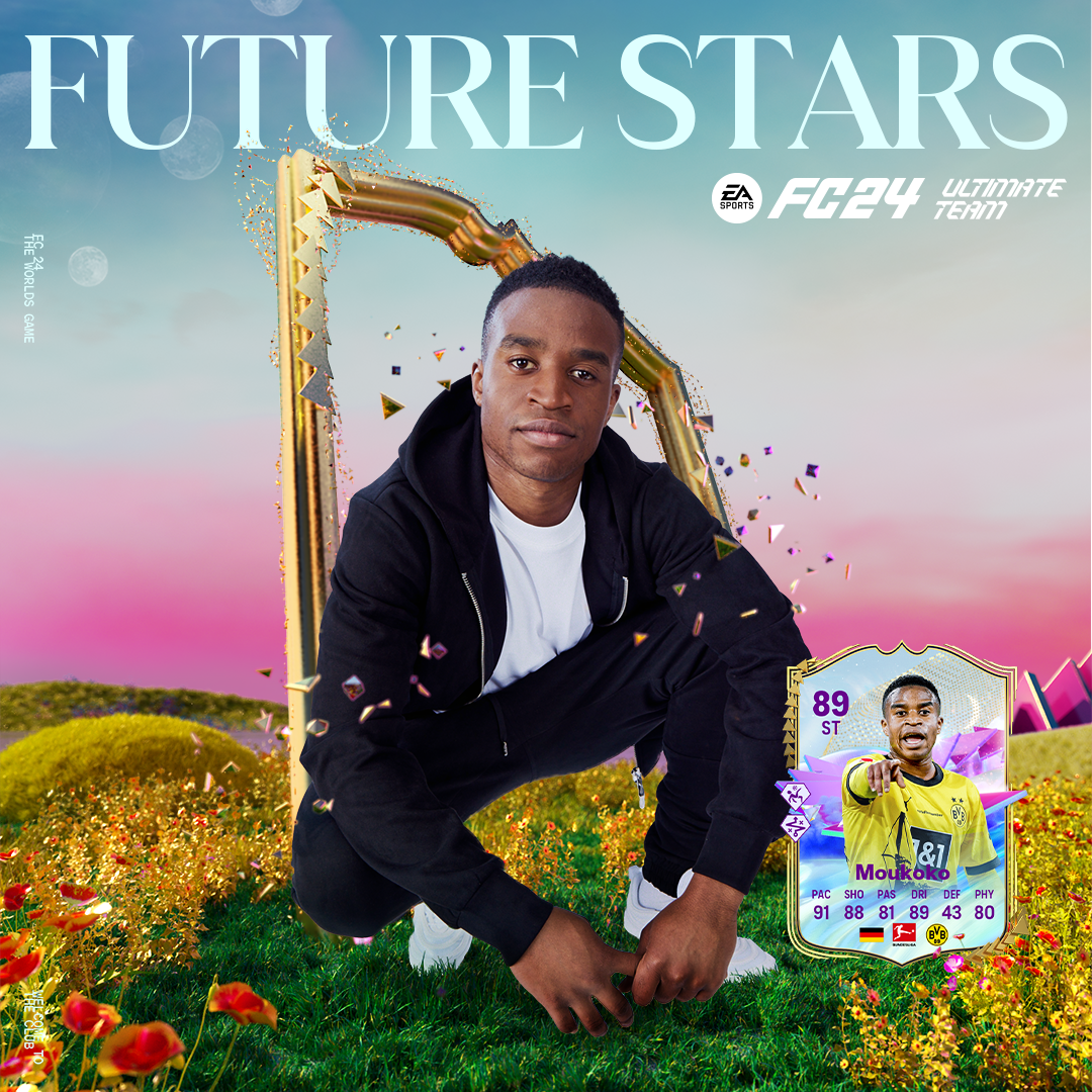 Footballer Youssoufa Moukoko featured in an EA Sports campaign